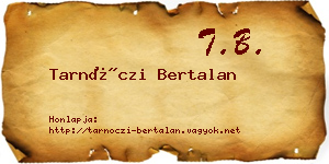 Tarnóczi Bertalan névjegykártya